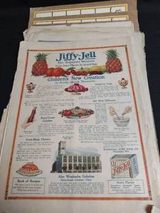 lot 686 image: Vintage Magazine Advertisement Pages, 10 x 14