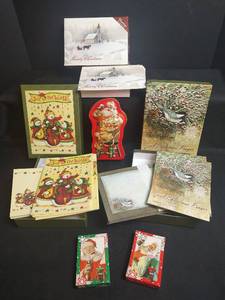 lot 705 image: Vintage Coca Cola Playing Cards, Christmas Greeting Cards Collection and Santa Tin