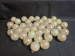 lot 742 image: Glass Ball Ornaments with Metal Caps