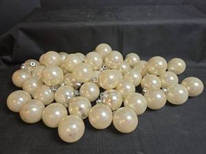 lot 743 image: Glass Ball Ornaments with Silver Caps