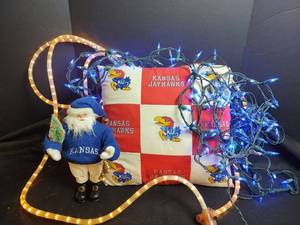 lot 763 image: Kansas Jayhawks Christmas Decorations