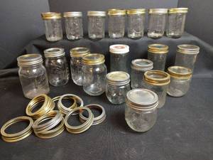 lot 812 image: Assorted Size Glass Jars