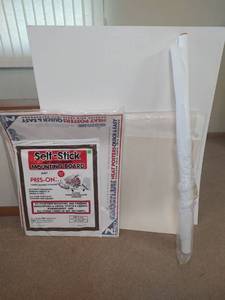 lot 877 image: Crafting Lot, Assorted Poster Board, Self Stick Mounting Board, Grid Posterboard and More