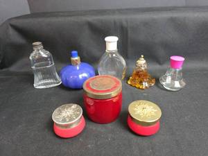 lot 921 image: Vintage Cosmetic Bottles and Containers