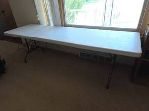 lot 943 image: Lifetime Folding Table 8 ft