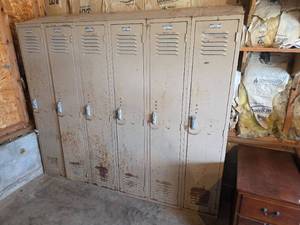 lot 1005 image: Single-Door Metal Storage Lockers 6-Unit Lot