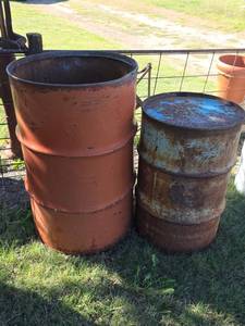 lot 1202 image: Steel Burn Barrels