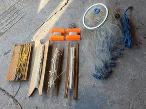 lot 1288 image: Fishing Seine Net, Trot Lines, and Buoys