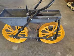 lot 1515 image: Two-Wheel Garden Seeder with Dual Hoppers