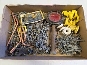 lot 1589 image: Hardware Fasteners Lot Screws Bolts Nuts Washers Wire Anchors