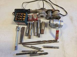 lot 1593 image: Threading Tool Set with Taps Dies Drills and Accessories