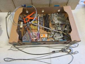 lot 1598 image: Hardware Lot Cable Clamps Springs Washers Hand Tools Wire Rope