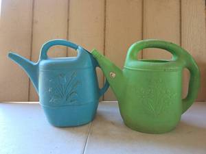lot 1628 image: Plastic Watering Cans
