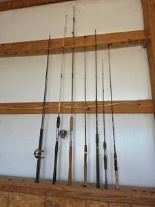 lot 1650 image: Fishing Rods and 2 Reels