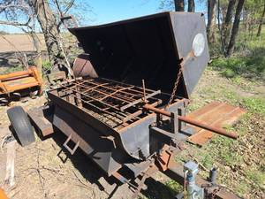 lot 2013 image: Single Axle Hog Roaster with Motor (Unknown Working Condition)- See Description for removal information.