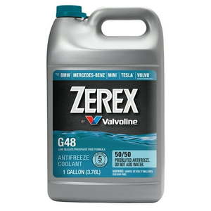 lot 202 image: Zerex by Valvoline G48 Antifreeze Coolant 1 Gallon 5050 Prediluted