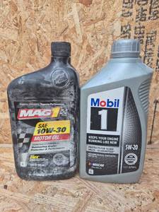 lot 209 image: MAG1 SAE 10W-30 Motor Oil 1 Qt and Mobil 1 SAE 5W-20 Motor Oil 1 Qt - Both Unopened