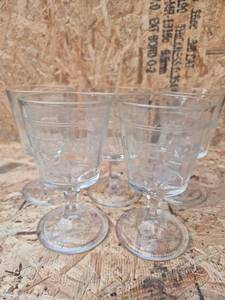 lot 222 image: Set of 5 Declaration of Independence Commemorative Goblets with Pedestal Base