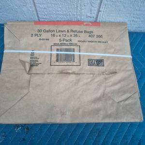 lot 237 image: 30 Gallon Lawn & Refuse Bags 2 PLY 16 x 12 x 35 in 5-Pack THD1305