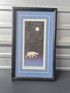 lot 243 image: Framed Art Print Nanook Night Signed by  Marianne