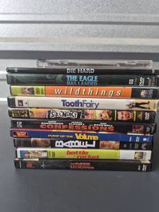 lot 258 image: DVD Movie Lot 11 Films Die Hard Eagle Has Landed Wildthings Tooth Fairy - All Discs Present