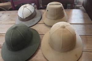 lot 2736 image: Vtg. Jungle Safari Pith Hats