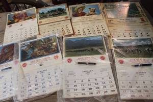lot 2784 image: Antique 1950s, 60s & 70s Calendars