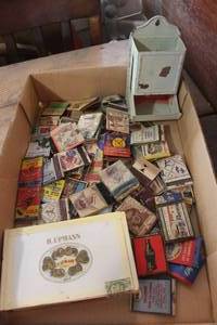 lot 2865 image: Vintage Matchbooks, Holder and More