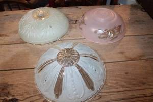 lot 2871 image: Vintage Glass Light Shades