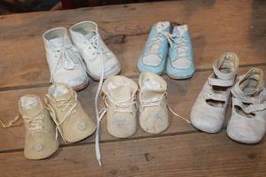 lot 2879 image: Antique Baby Shoes