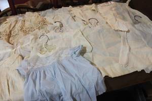 lot 2880 image: Antique Baby Dresses