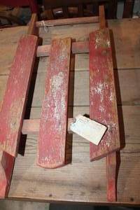 lot 2882 image: Primitive Wood Little Red Sled