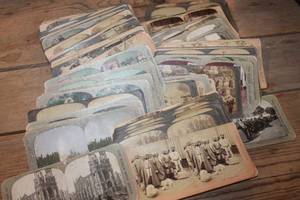 lot 2891 image: Antique Stereoscope Cards