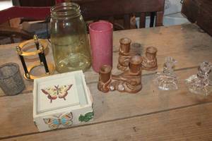 lot 2907 image: Frankoma Candle Stick Holders and More