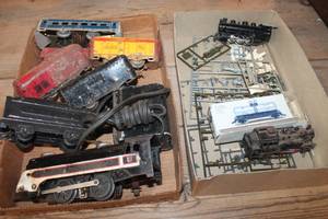 lot 2940 image: Vintage Metal Toy Train and More untested