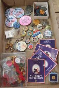 lot 2956 image: Vintage Political Buttons and More