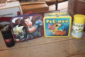 lot 2980 image: Vintage PacMan Metal Lunchbox & More