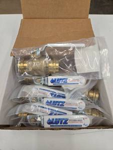 lot 11650 image: Lutz 1 in Custom Press Ball Valve - Model 40-982 - 6 Pack