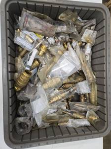lot 11670 image: Plumbing Fixtures Lot Brass Fittings Elbows Diverters Valves