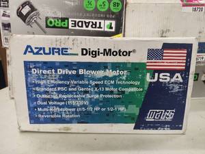 lot 18724 image: Azure Digi-Motor Direct Drive Blower Motor&nbsp