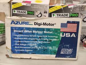 lot 18725 image: Azure Digi-Motor Direct Drive Blower Motor&nbsp