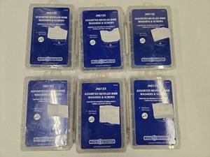 lot 11710 image: Jones Stephens Assorted Beveled Bibb Washers &amp Screws - Model J40155 - 160 Pieces - Lot of 6