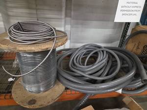lot 18750 image: Electrical Conduit and Flexible Tubing Lot - Metallic and Gray