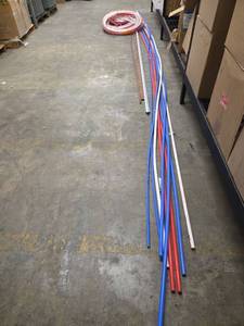 lot 18757 image: Charlotte Pipe 12 in PVC 1120 SCH 40 - Tubing Lot, Multiple Lengths, and Copper Pipe