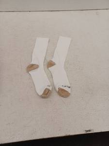 lot 18364 image: Carhartt White Crew Socks with Tan Heel and Toe, 6 Pack