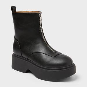 lot 18421 image: Wild Fable Womens Ankle Combat Boots Black Size 10