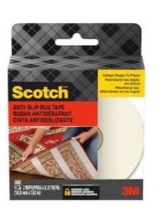 lot 18425 image: Scotch Indoor Double-Sided Self-Stick Adhesive 2in Wide, White Anti-Slip Rug Tape