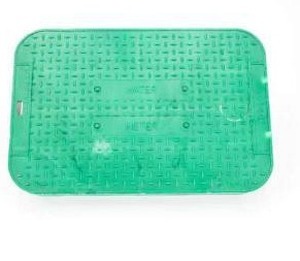 lot 18441 image: 15 in. x 10 in. x 1.75 in. Square MeterValve Box Green Lid