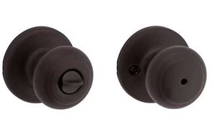 lot 18450 image: Ultra Privacy Door Knob Set, Oil Rubbed Bronze, 6 Pack