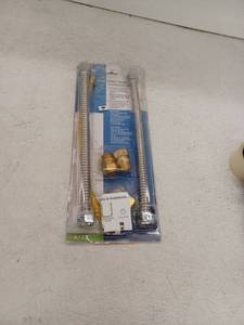 lot 18452 image: LDR Gas Water Heater Installation Kit 15 Flexible Connectors